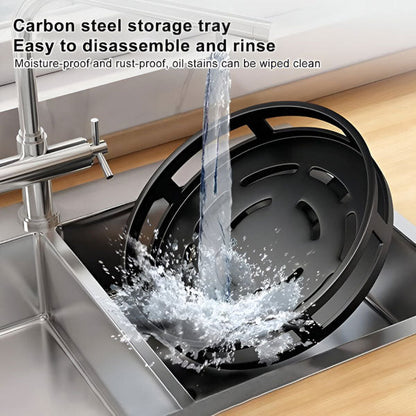 3-laags draaibare metalen organizer – ruimtebesparende opbergoplossing