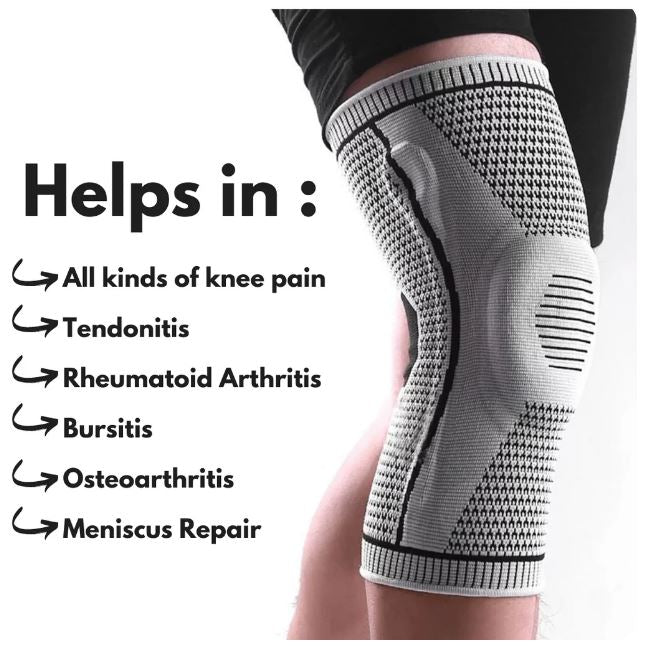 Kniecompressiemouwen met Patella Gel Pad