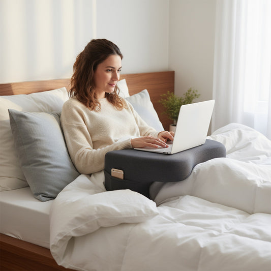 Leeskussen met rugleuning – Schootbureau voor werk en gamen