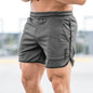 Sportshort met monogram voor heren in effen kleur
