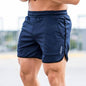Sportshort met monogram voor heren in effen kleur