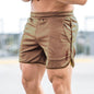 Sportshort met monogram voor heren in effen kleur