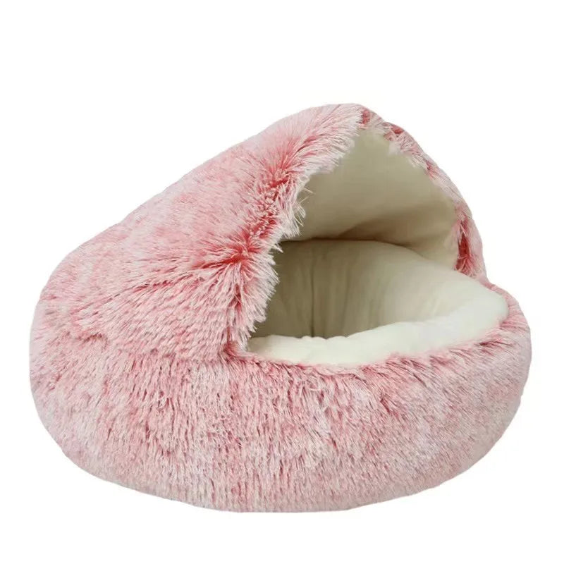 Pluchen Huisdierbed met Kap