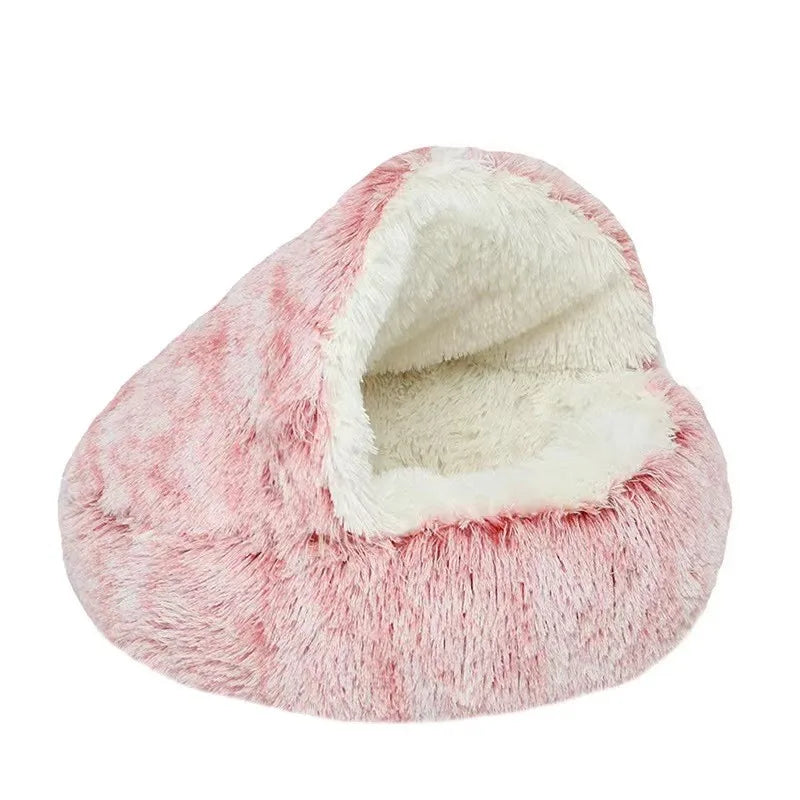 Pluchen Huisdierbed met Kap