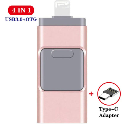 Converteerbare USB-stick – dubbele poort voor telefoon en pc