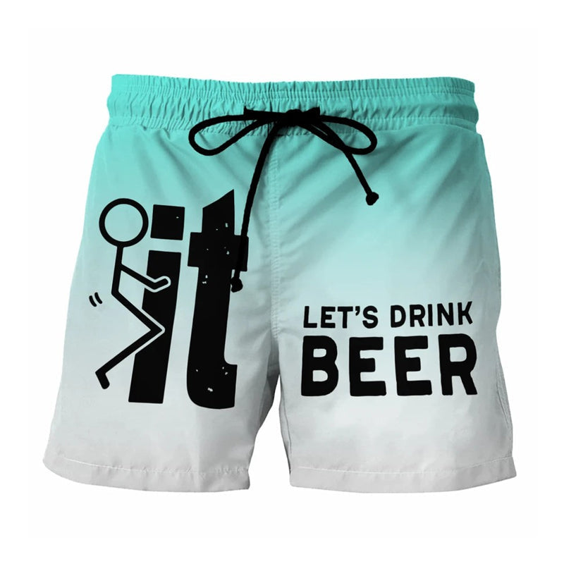 Hawaii-strandshort voor heren