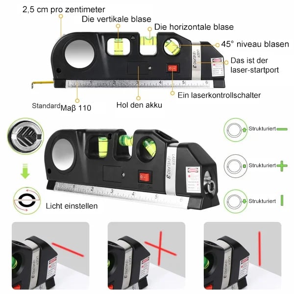 4-in-1 lasermeetgereedschap