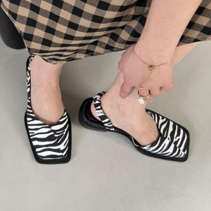 ZomerChic Flade sko med firkantet tå