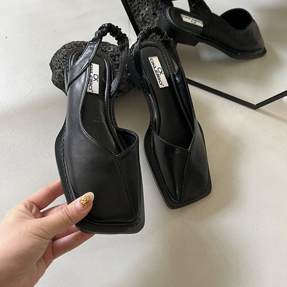 ZomerChic Flade sko med firkantet tå