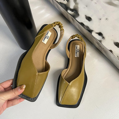 ZomerChic Flade sko med firkantet tå