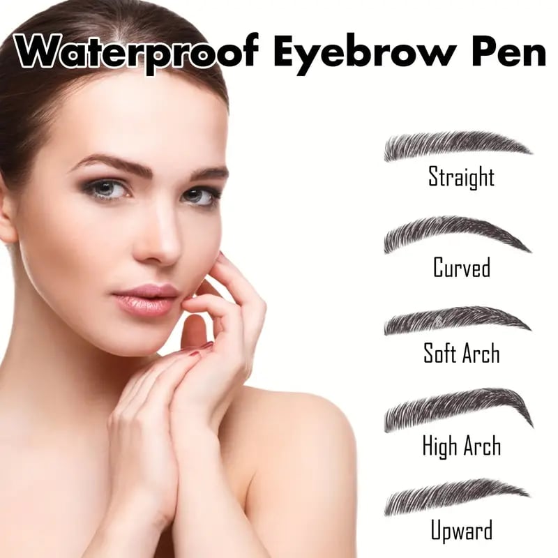 Enhanced Natural Eyebrow Pen - Langhoudende, Waterproof, Precisie Wenkbrauwen