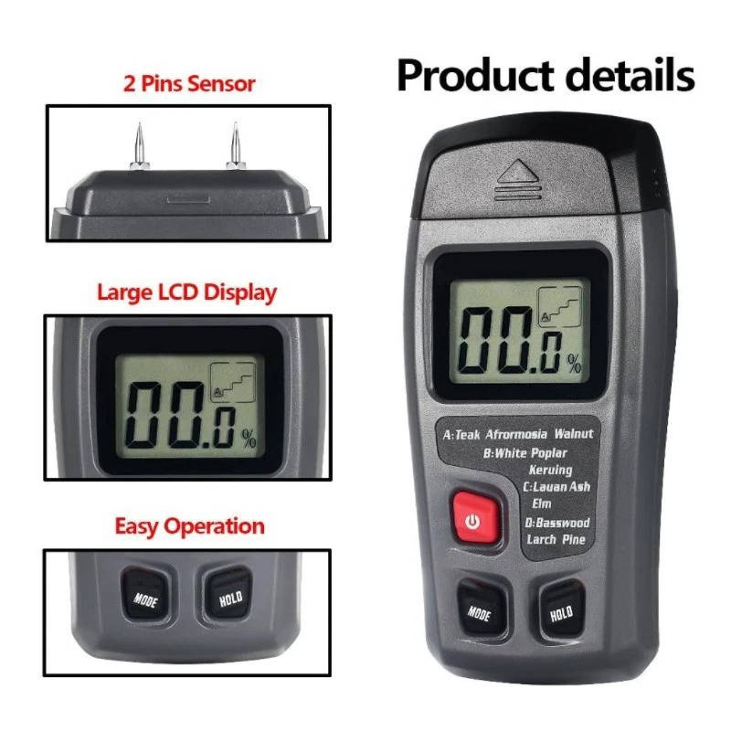 Houtvochtigheidsmeter - Digitale tester voor hout en brandhout