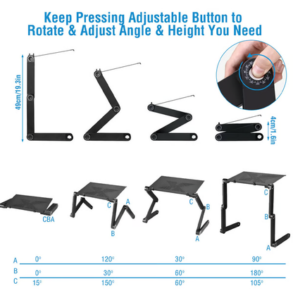 360° Ergonomische Laptopstandaard - Verstelbaar & Veelzijdig