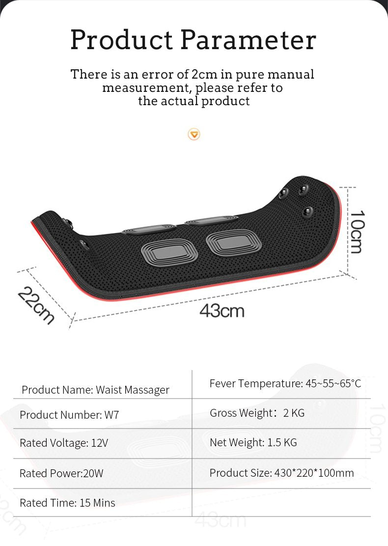 Elektrische rugmassager - Verlichting en ondersteuning van lumbale pijn