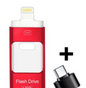 Converteerbare USB-stick – dubbele poort voor telefoon en pc