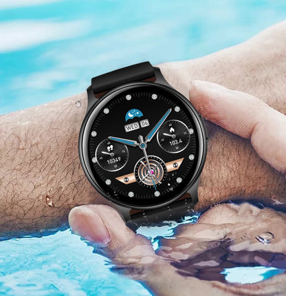 Smartwatch- Fitnesstracker met Bluetooth, hartslagmonitor, oproep- en berichtmeldingen