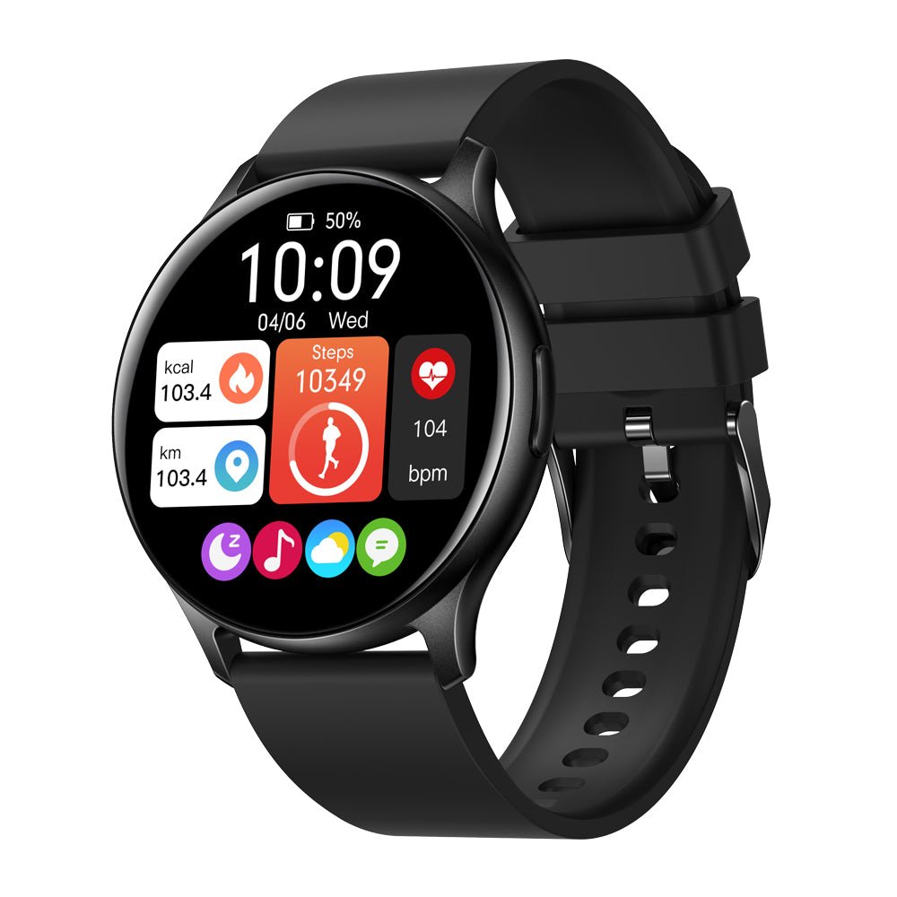 Smartwatch- Fitnesstracker met Bluetooth, hartslagmonitor, oproep- en berichtmeldingen