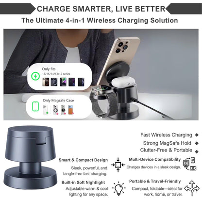 4-in-1 oplaadstation – Snelle draadloze oplaadstandaard
