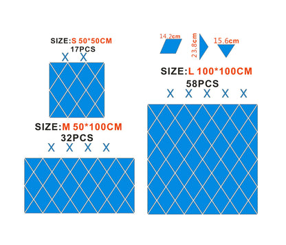 3D diamant spiegel gepolijst